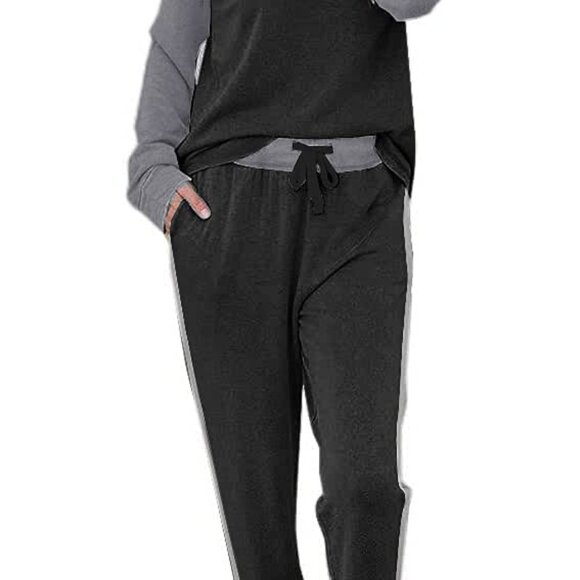 Women's Long Sleeve Pajama Set with Pockets Soft Lounge Wear